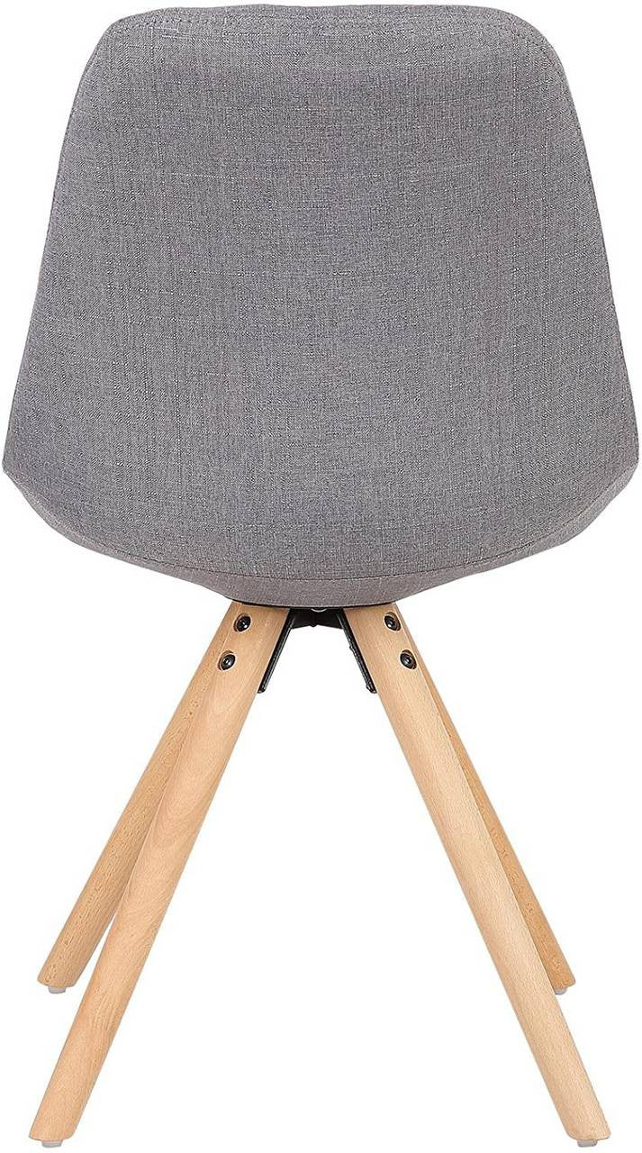 24goodz Dining Chair - Ergonomic Comfort - Durable Wooden Frame - Linen - For Home & Office - Grey