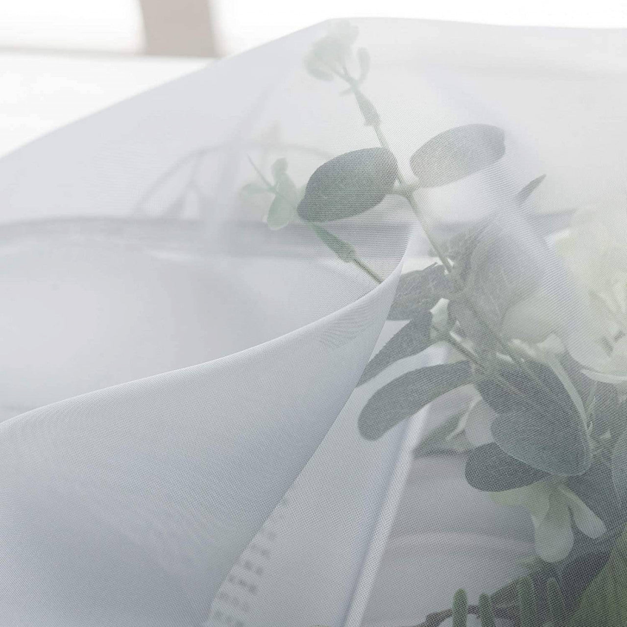 24goodz Sheer Curtains with Ruffles - Elegant and Breathable - 100% Polyester - For Living Rooms and Bedrooms - Grey - 140x245 cm