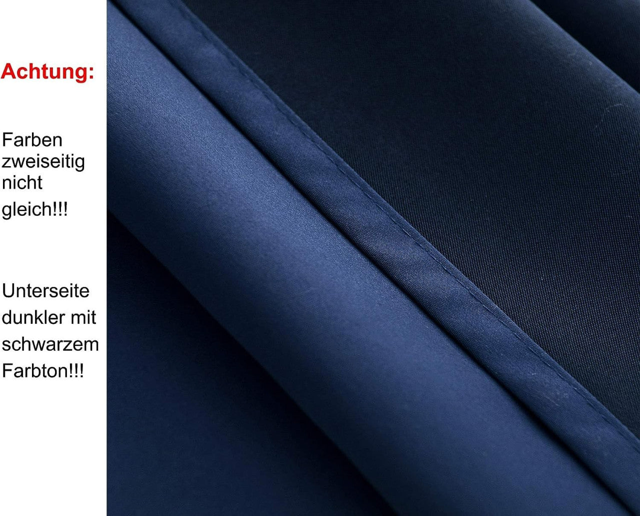 24goodz Set of 2 Eyelet Curtains - Lightweight & Energy-Saving - 100% Polyester - For Home & Office - Dark Blue 135x225 cm - dbl