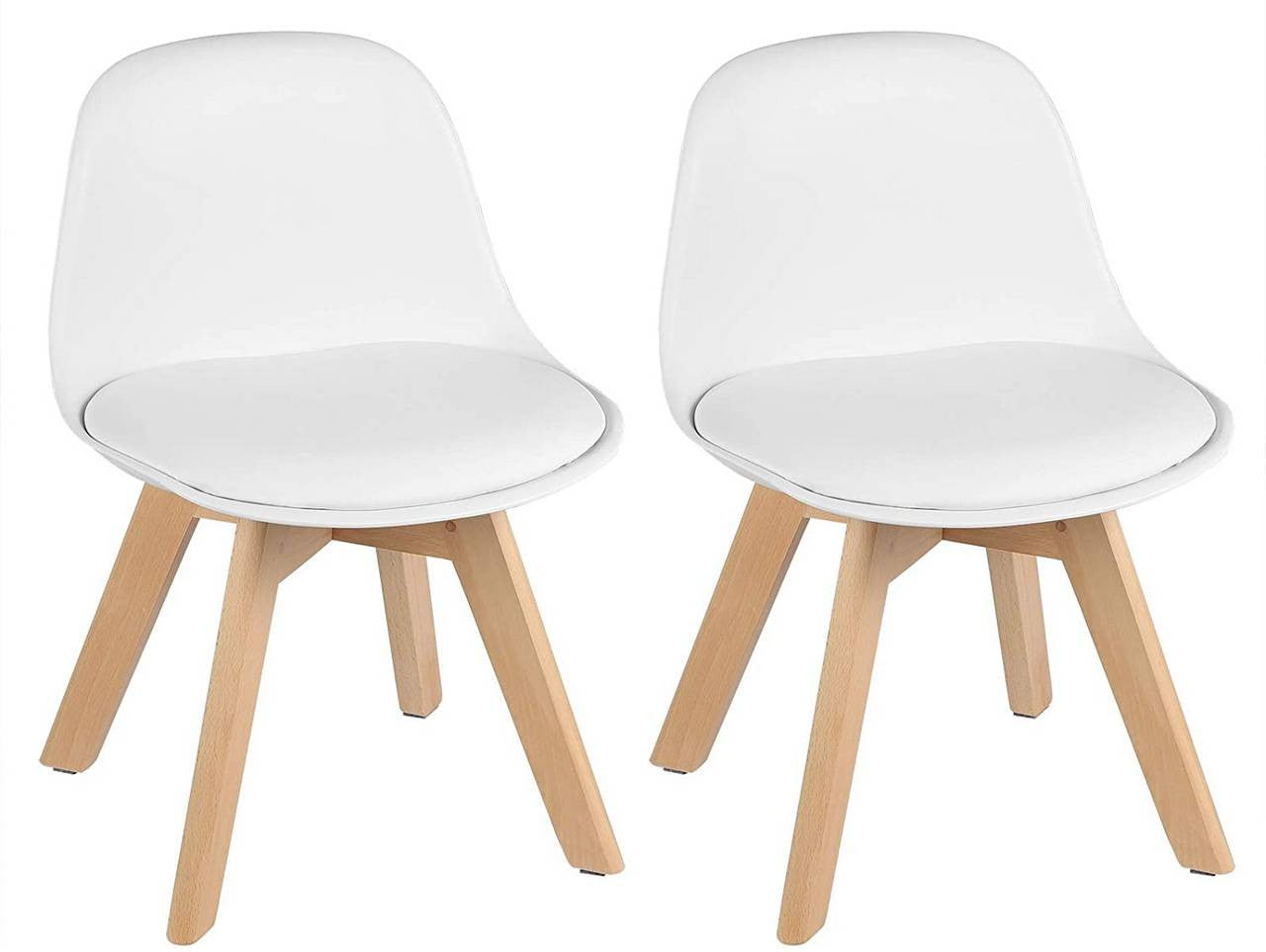 24goodz Set of 2 Kids Chairs - Sturdy and Durable Design - Solid Wood - For Children aged 18 months to 8 years - Pink/White - ws