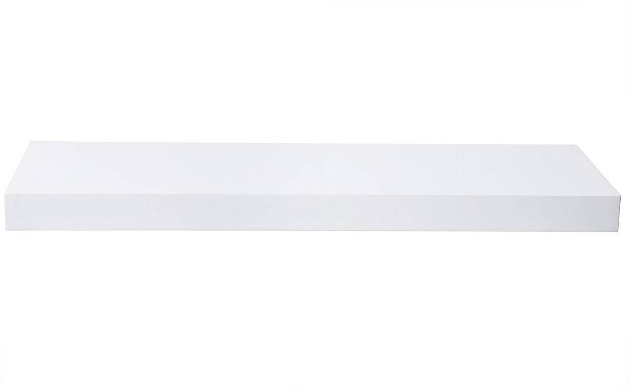 24goodz Set of 2 Wall Shelves - High Load Capacity - Easy Installation - MDF - For Home & Office - White - ws