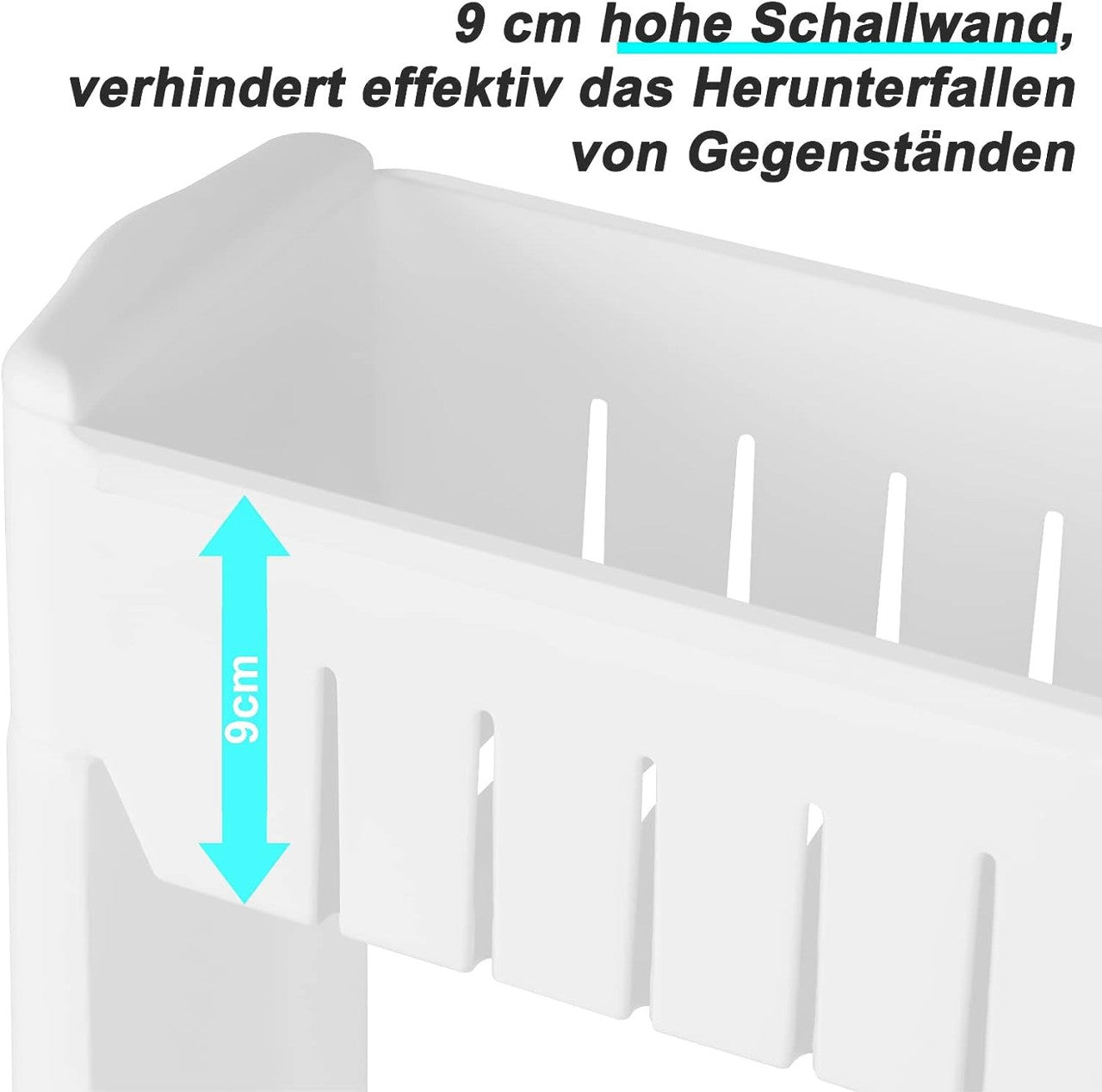 24goodz 3-Tier Kitchen Trolley - Space-Saving Design - Lightweight and Mobile - Polypropylene - White - ws