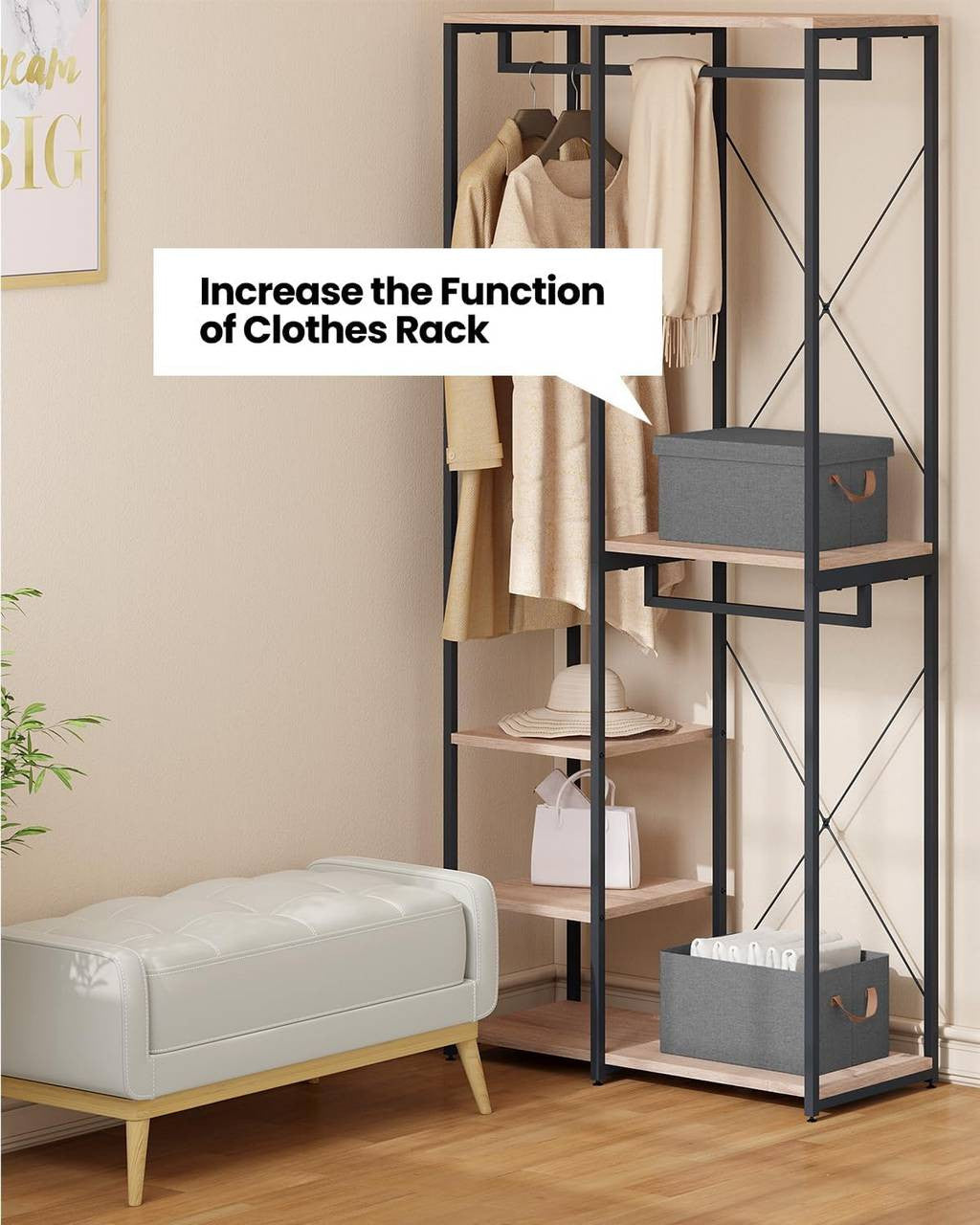 24goodz Set of 3 Storage Boxes with Lid - Space-Saving Design - Durable Polyester - For Home Organization - Grey (38x27x20 cm)