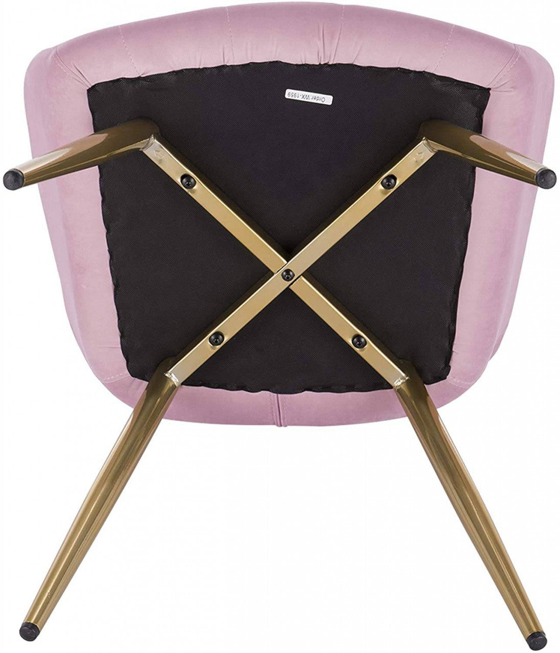 24goodz Velvet Dining Chairs Set of 4 - Ergonomic Comfort - Stylish and Durable - Velvet + Metal - Pink