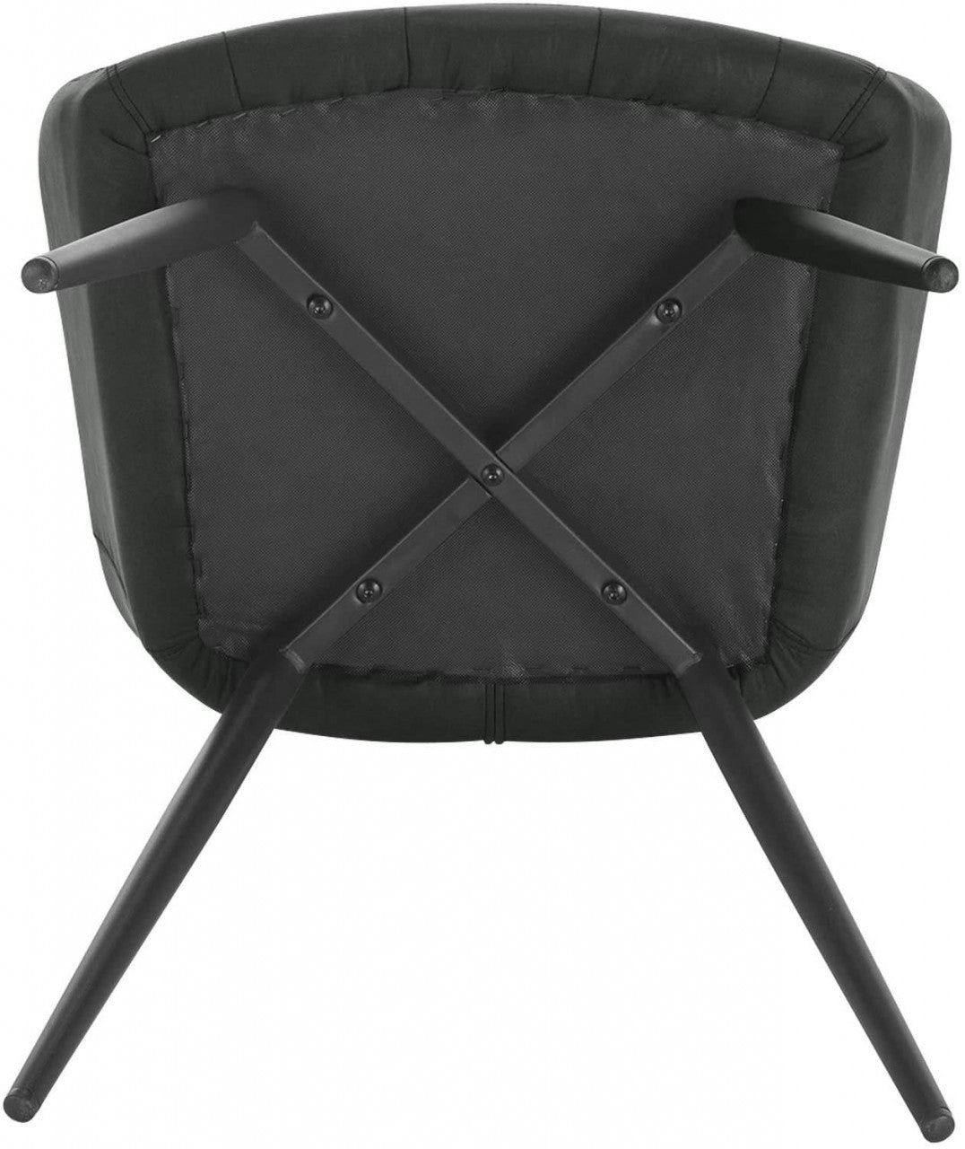 24goodz Dining Chair Set of 4 - Ergonomic Comfort - Stylish and Durable - Fabric and Metal - Grey
