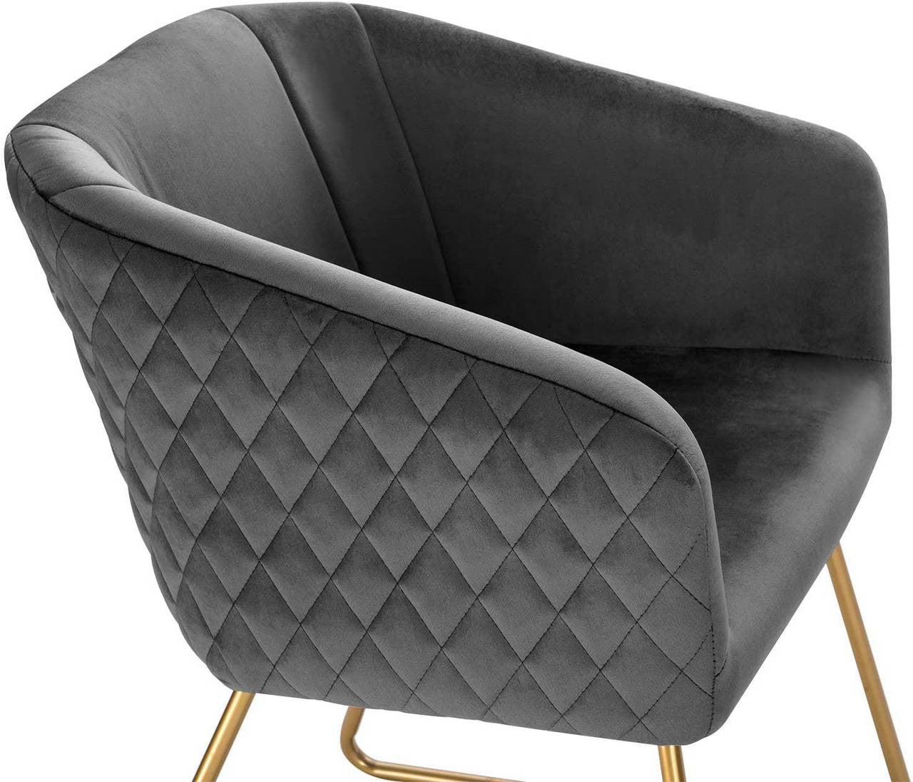 24goodz Dining Chair Set of 4 - Ergonomic Comfort - Stylish Velvet Upholstery - Dark Grey - dgr