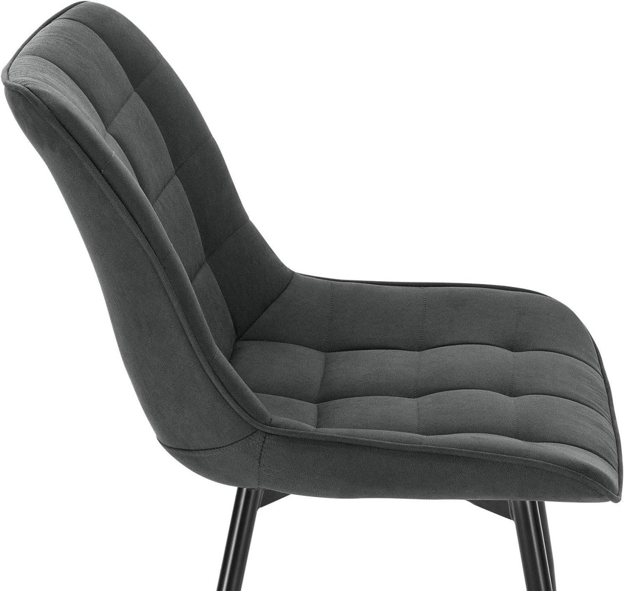 24goodz Set of 6 Dining Chairs with Backrest - Comfortable and Ergonomic Design - Metal Frame - For Home Dining - Anthracite