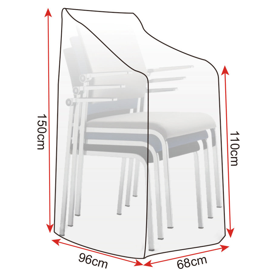24goodz Garden Chair Cover - Durable & Weatherproof - PE Fabric - Transparent - 65x65x120/80 cm - tp