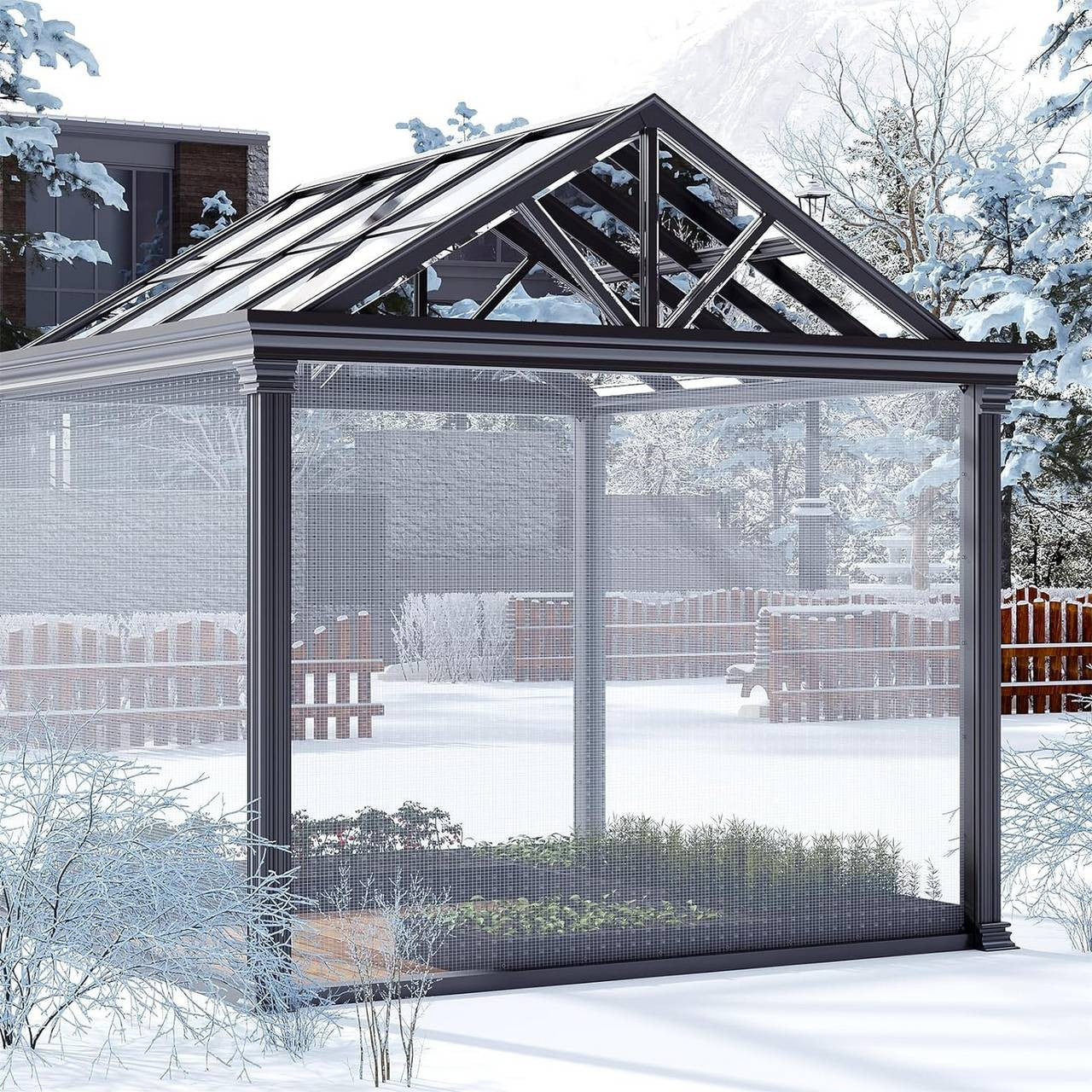 24goodz Waterproof Tarpaulin - Durable and Tear-Resistant - PE - For Outdoor Use - Transparent 4x5 m