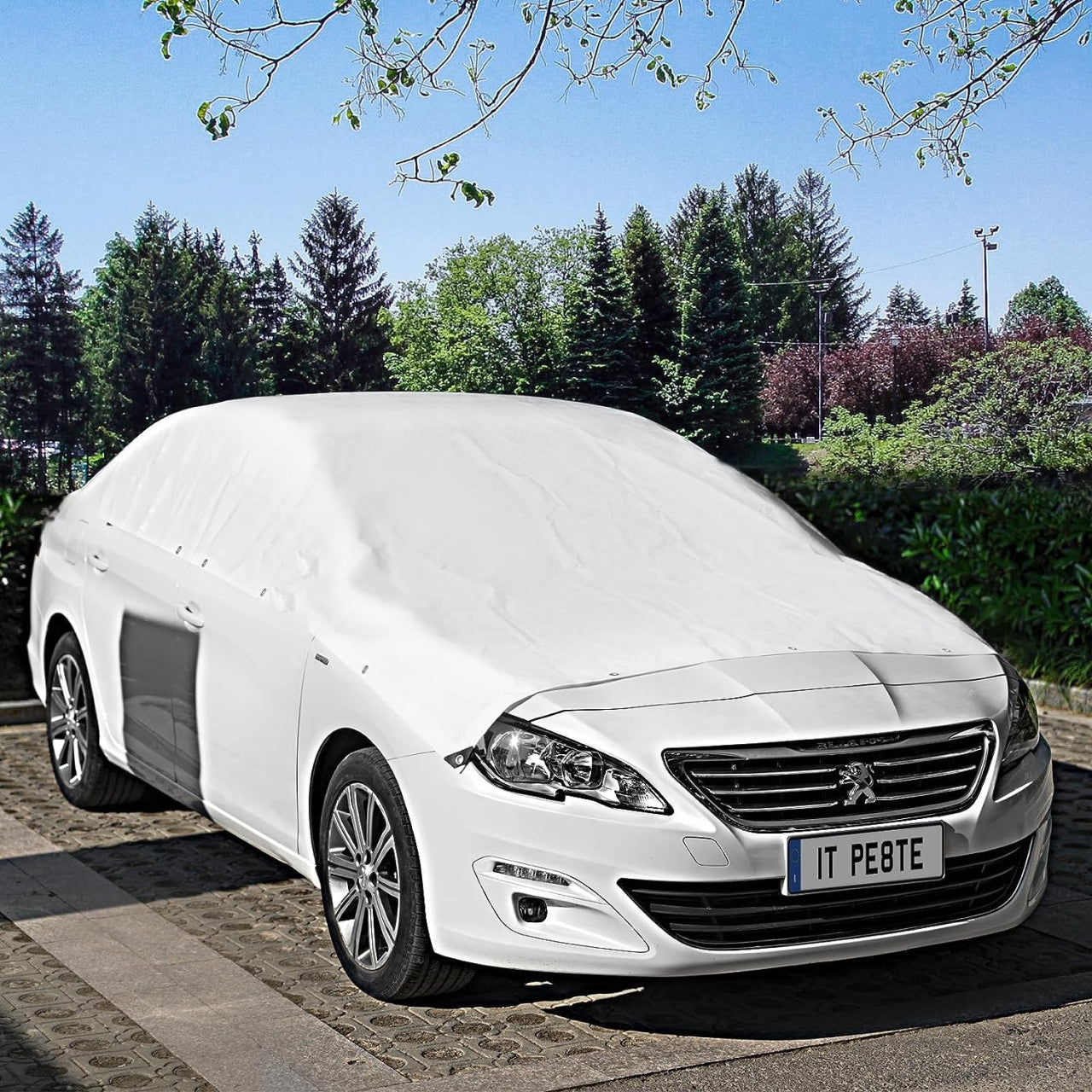 24goodz Waterproof Tarpaulin - Durable and Weatherproof - 140 g/m² PE - White - 4x5 m