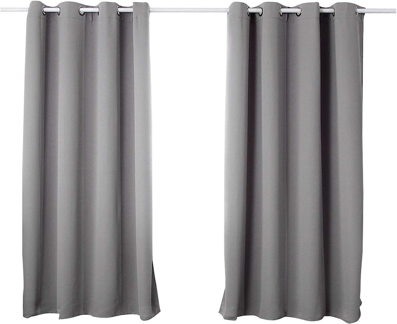 24goodz Heat-insulating Blackout Curtains - Effective Light Blockage - Energy Saving & Noise Absorption - 100% Polyester - Dark Grey - 135x225 cm - dg