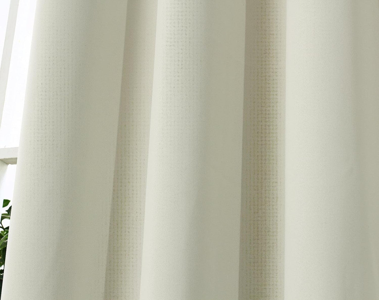 24goodz 2 Pieces Heat-insulating Blackout Curtains - Excellent Light Blocking - Energy Saving & Noise Absorption - 100% Polyester - Beige - 135x225 cm