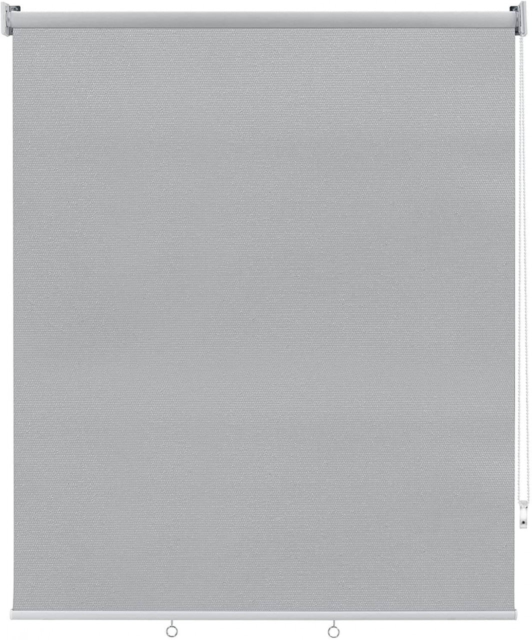 24goodz Outdoor Roller Blind - High UV Protection - Adjustable Height - 320 g/m² Polyester - Grey - 140x240 cm