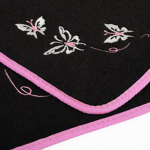 24goodz Car Floor Mat Set - Universal Fit for Most Vehicles - Durable Carpet Material - For All Seasons - Pink