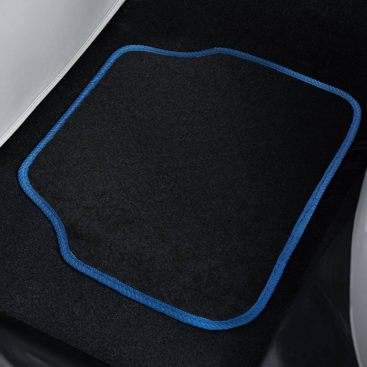 24goodz All-Weather Car Floor Mat Set - Comfortable and Durable - Carpet Material - Universal Fit - Blue