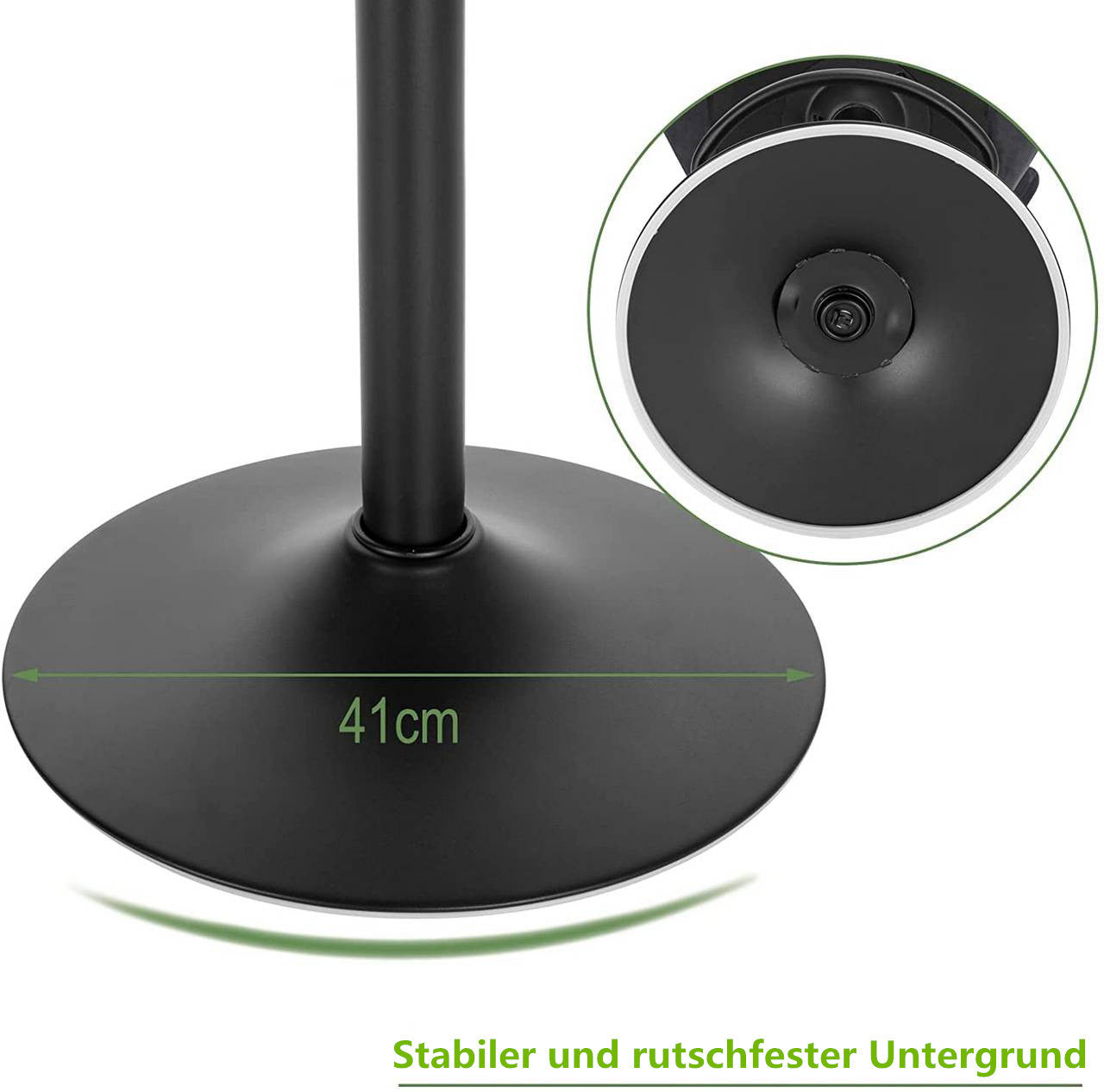 24goodz Velvet Bar Stool - Comfortable and Stylish - Metal - For Home and Bar Use - Dark Grey - dgr