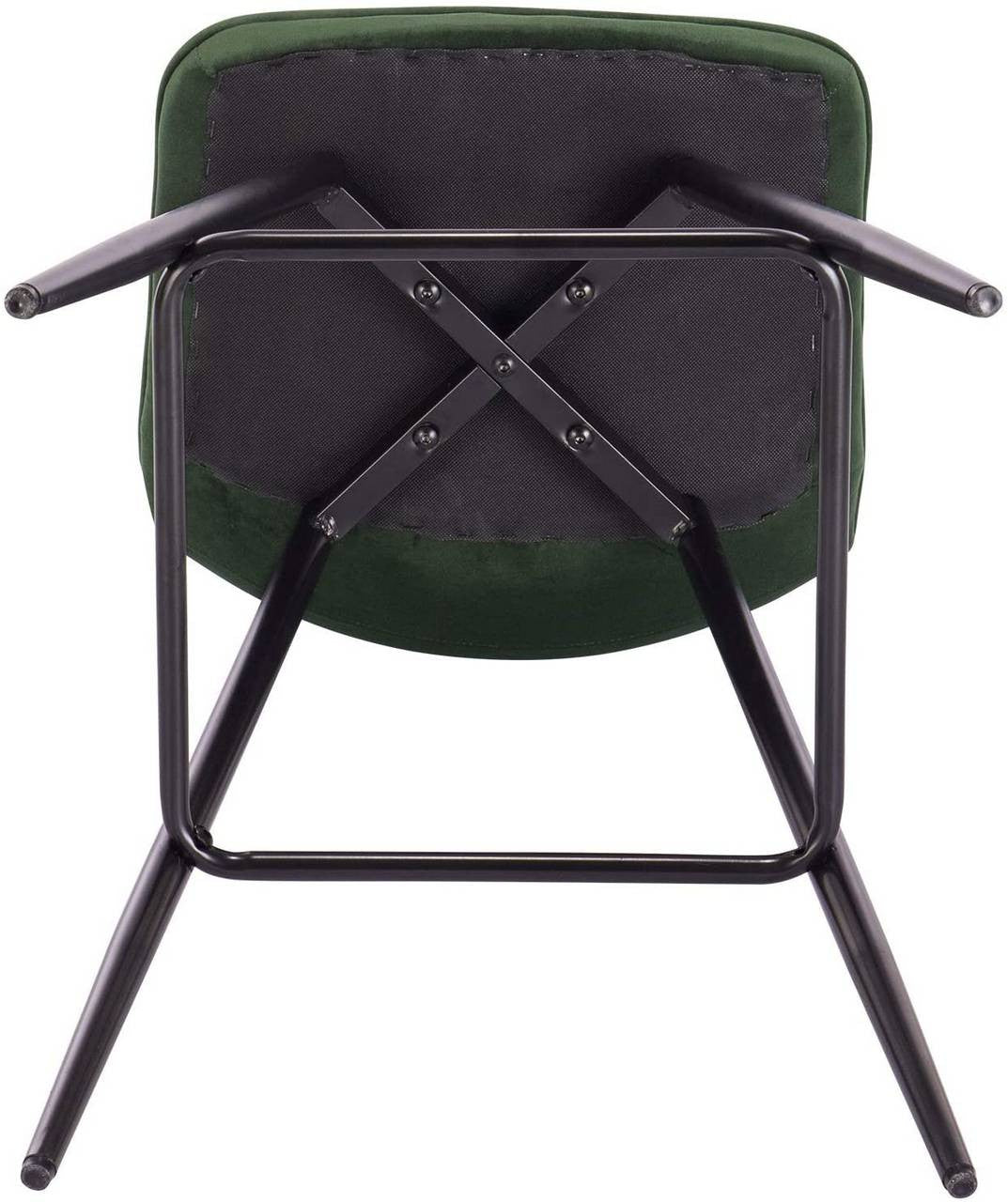24goodz Velvet Bar Stool Set - Comfortable & Ergonomic - Sturdy & Robust - Velvet + Metal - Dark Green - dgn