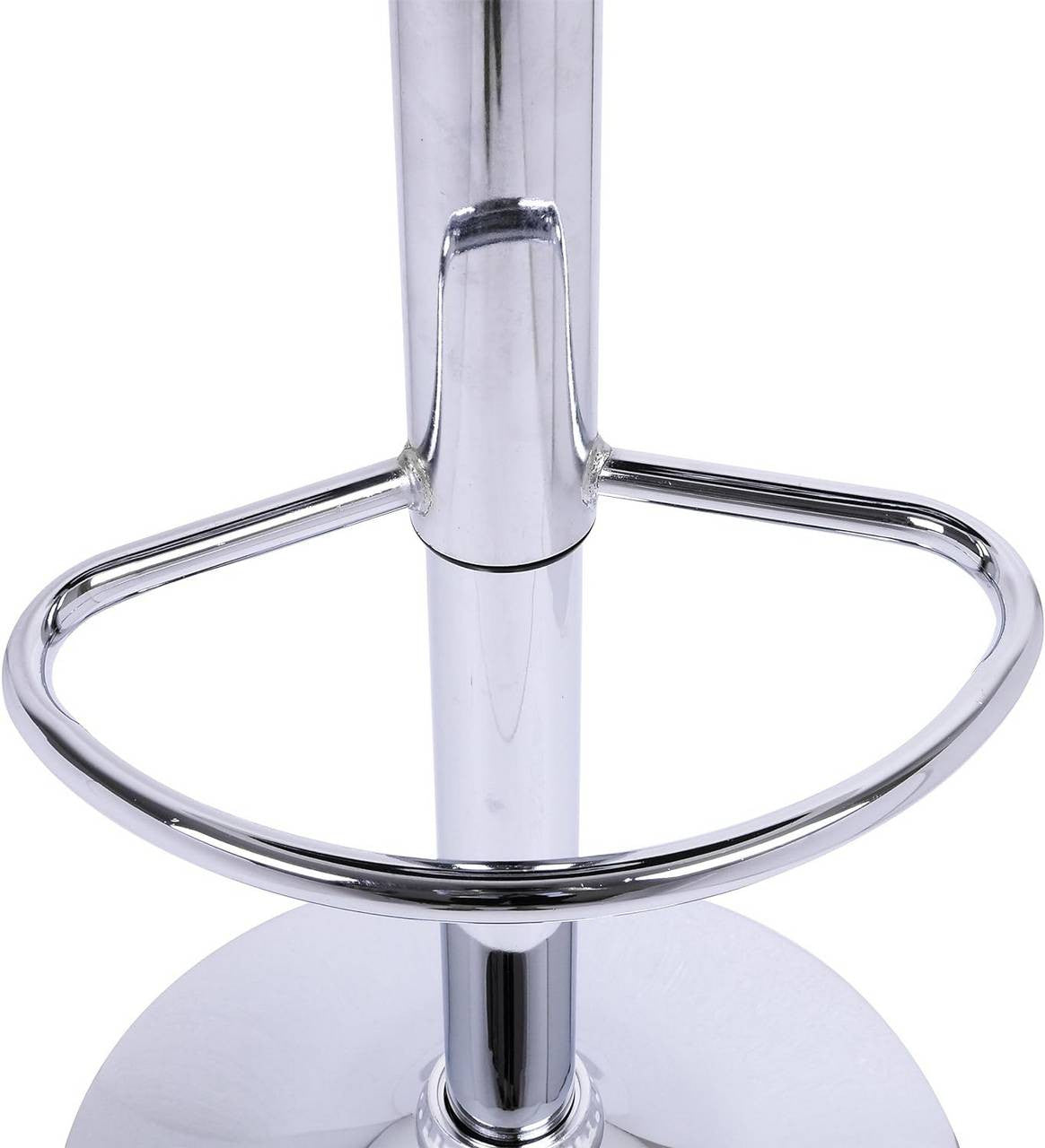 24goodz Bar Stool - Comfortable and Ergonomic Design - Durable Materials - Faux Leather and Chrome Frame - White - ws