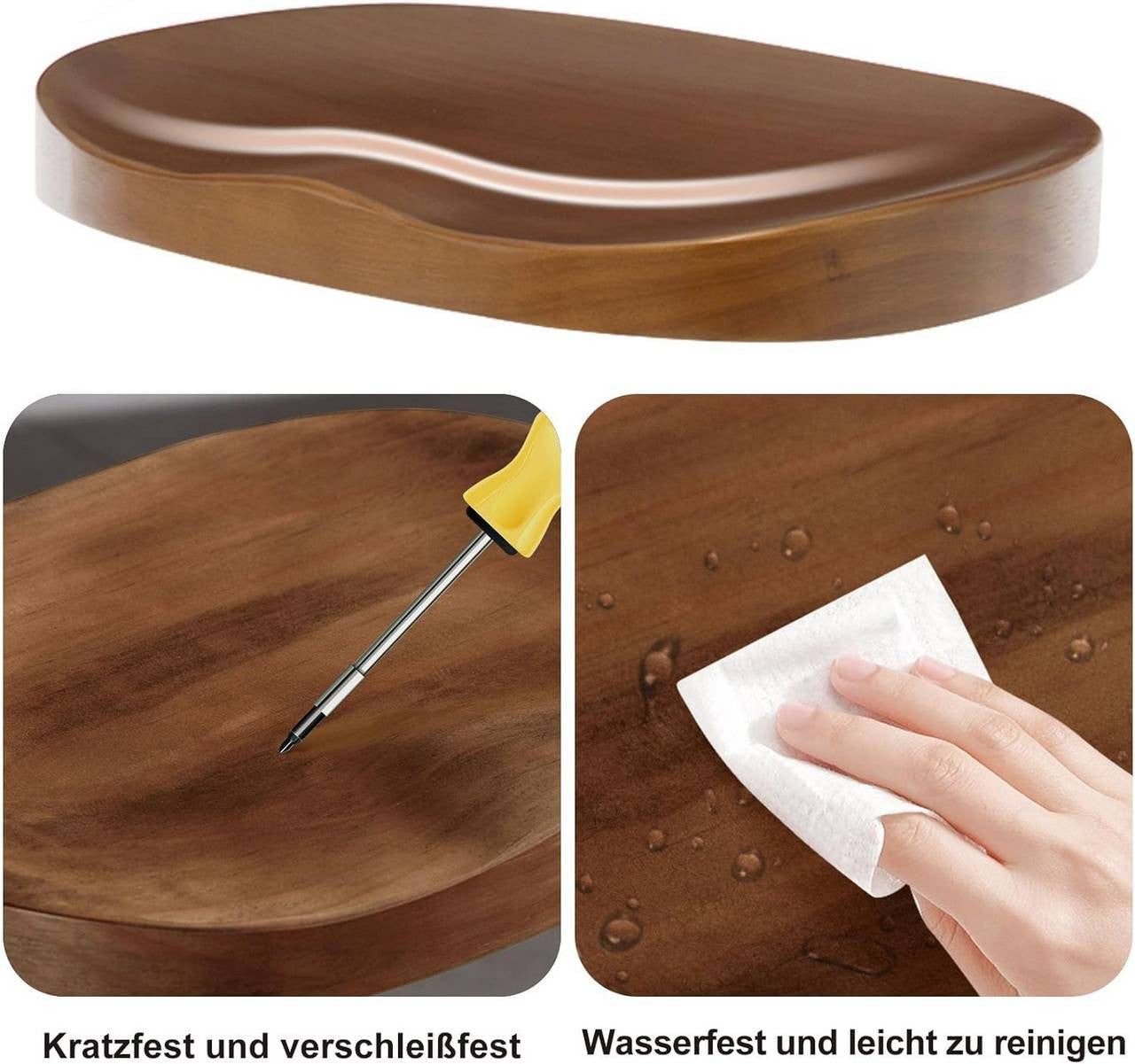 24goodz Saddle Seat Bar Stool - Ergonomic Design - Height Adjustable - Solid Wood and Metal - Brown