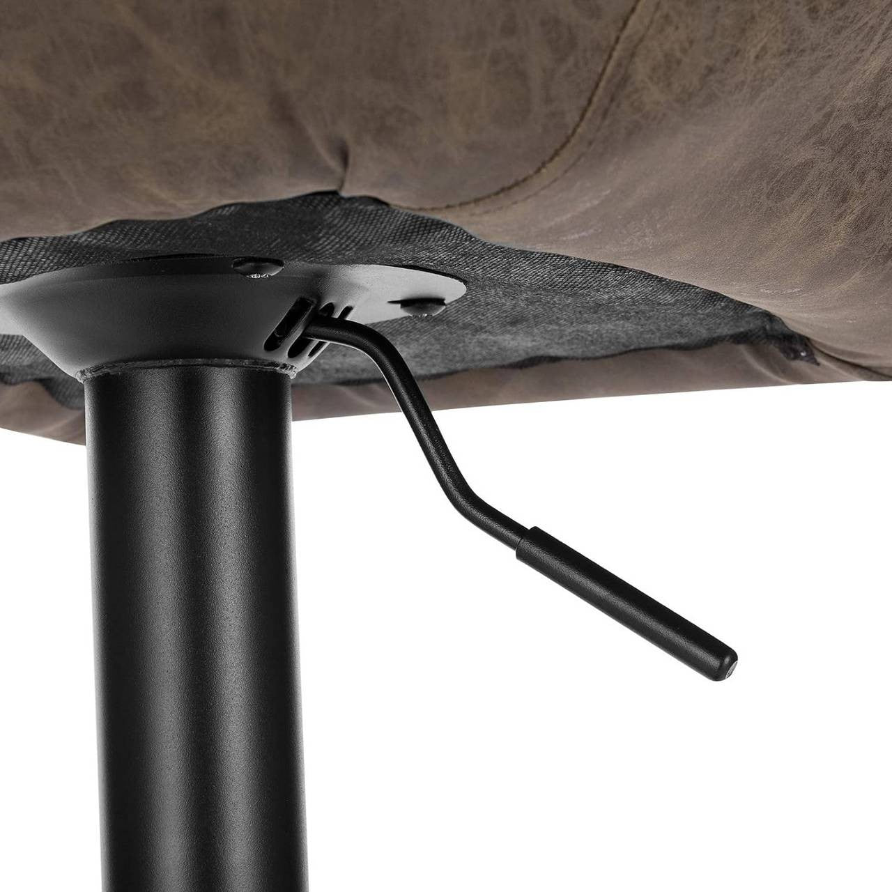 24goodz Bar Stool Set of 2 - Ergonomic Comfort - Durable and Easy to Maintain - Faux Leather - For Home Bars - Dark Brown - dbr
