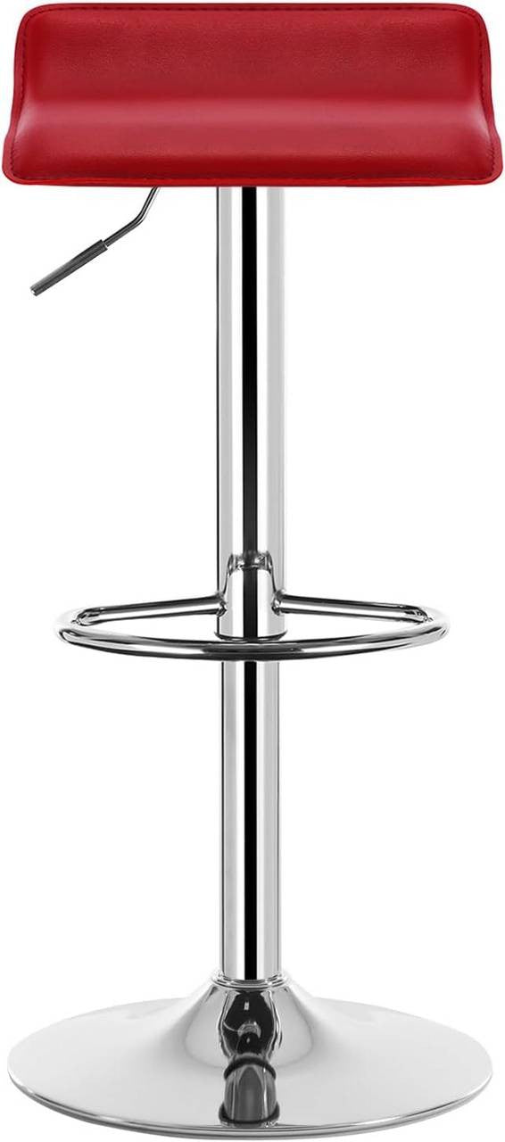 24goodz Bar Stool - Ergonomic Comfort - Durable Design - Faux Leather - For Home & Office - Bordeaux - bd