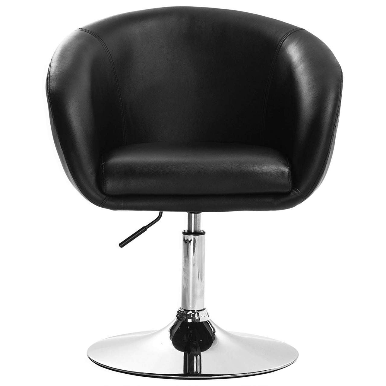24goodz Bar Stool - Comfortable Seating - Ergonomic Design - Faux Leather - Black - sz