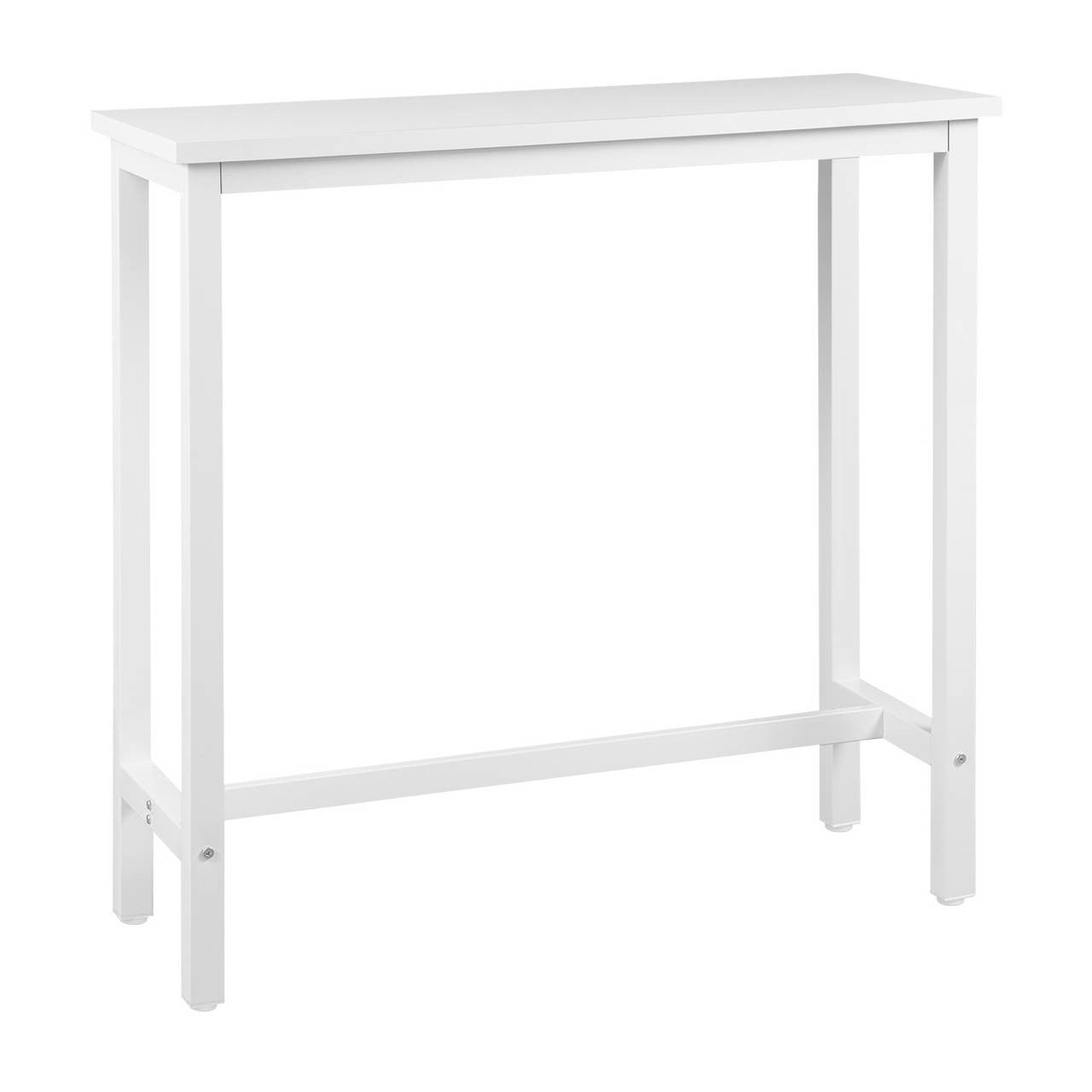 24goodz Bartafel - Ergonomic Height for Comfort - Sturdy Metal Frame - MDF - For Home and Business Use - Vintage Wood/White - ws