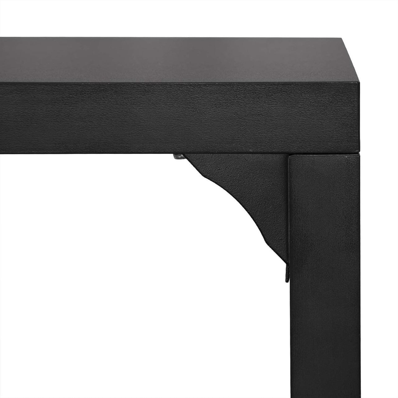 24goodz S-Shaped Bar Table with 3 Shelves - Unique Swivel Design - MDF and Metal - For Home and Kitchen - Black - sz