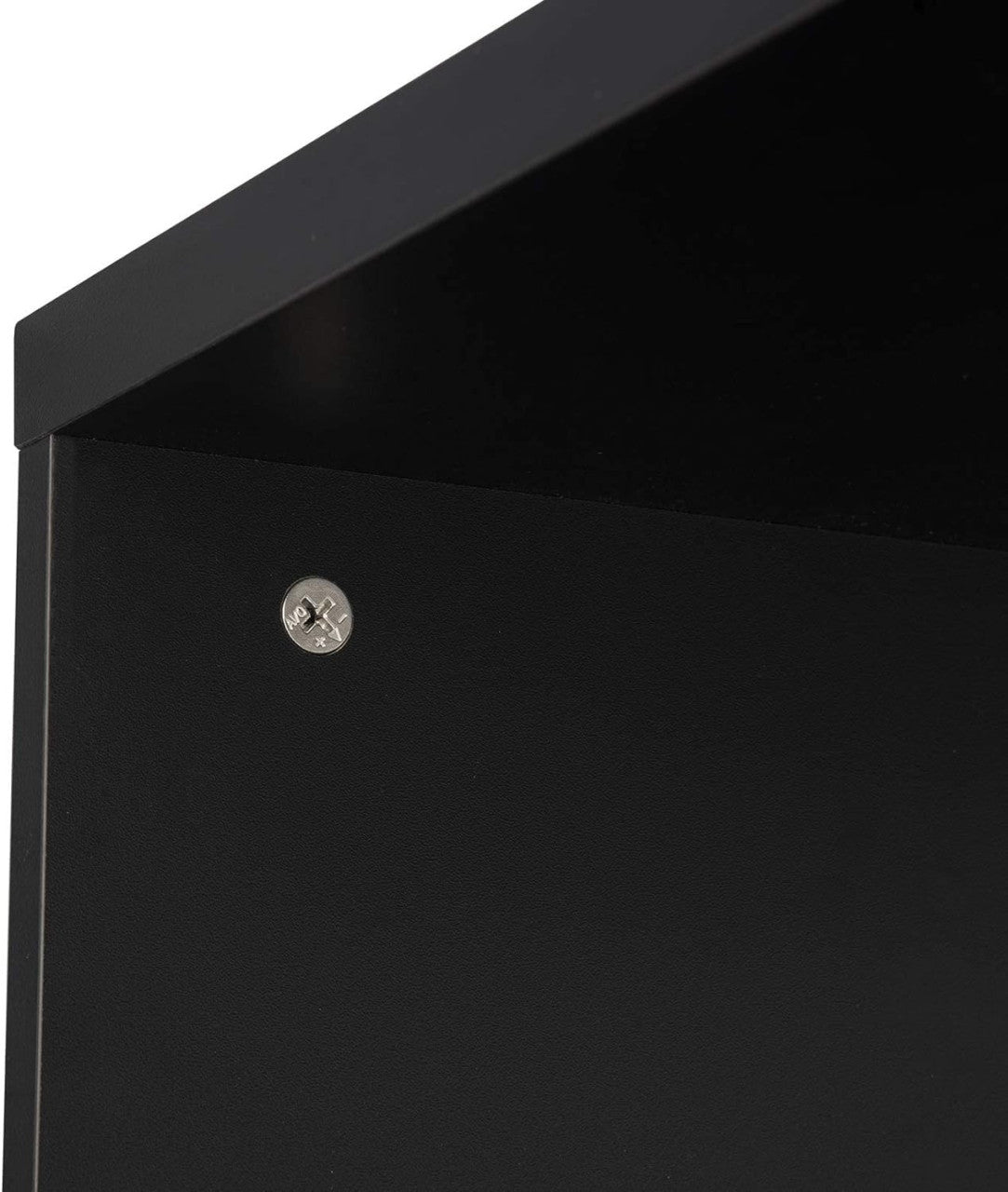 24goodz Bistro Table with Wine Racks - Unique S-Shape Design - Sturdy Metal and MDF - For Small Spaces - Black - sz