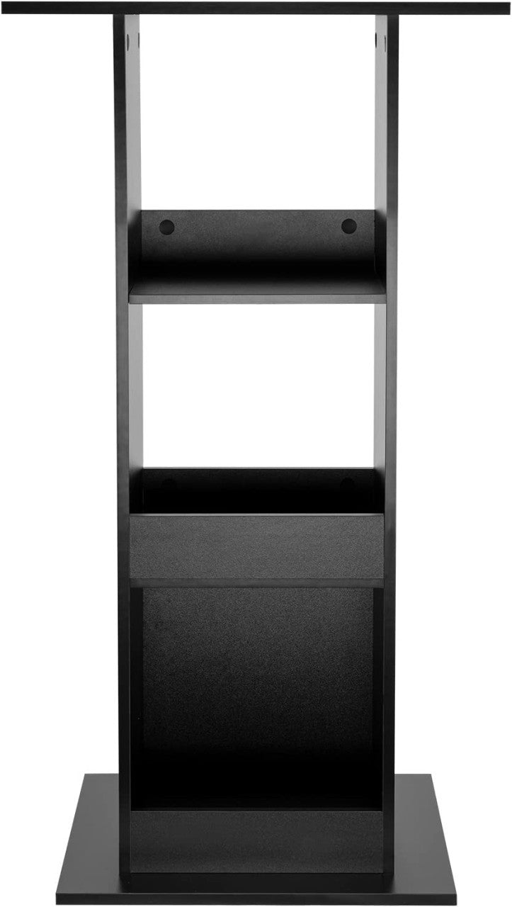 24goodz Bartafel with 3 Shelves - Space-Saving Design - Wood Material - Black - 109 cm Height