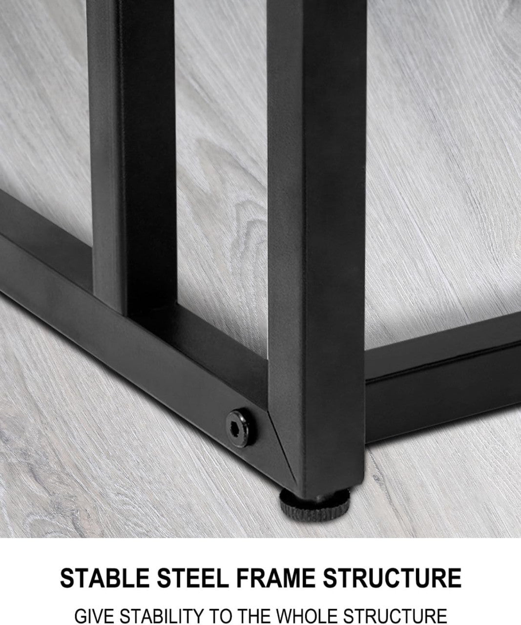 24goodz Side Table - Stable and Durable Design - E1-Class Wood and Metal - For Living Room or Bedroom - Dark Beech 55x36x59.5cm - dc