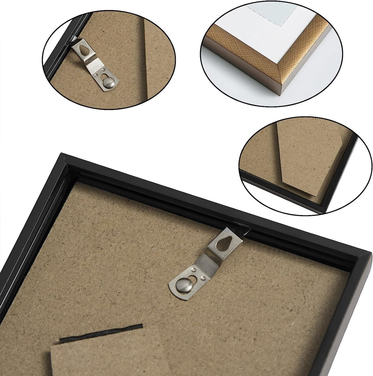 24goodz Photo Frame Gallery with Mat - Versatile for Various Sizes - Durable Plastic - For Home Decor - Bronze - bz