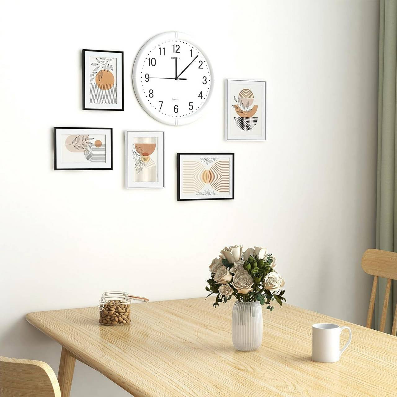 24goodz Set of 2 Photo Frames - Versatile Display Options - Premium Aluminium and Plexiglass - For Home and Office - Black/Silver