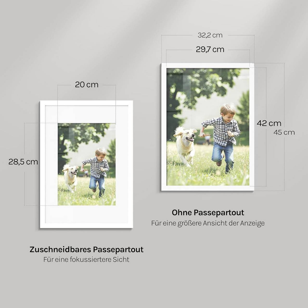 24goodz Set of 5 Photo Frames - Durable MDF Construction - Versatile Display Options - MDF - For Home Decor - White