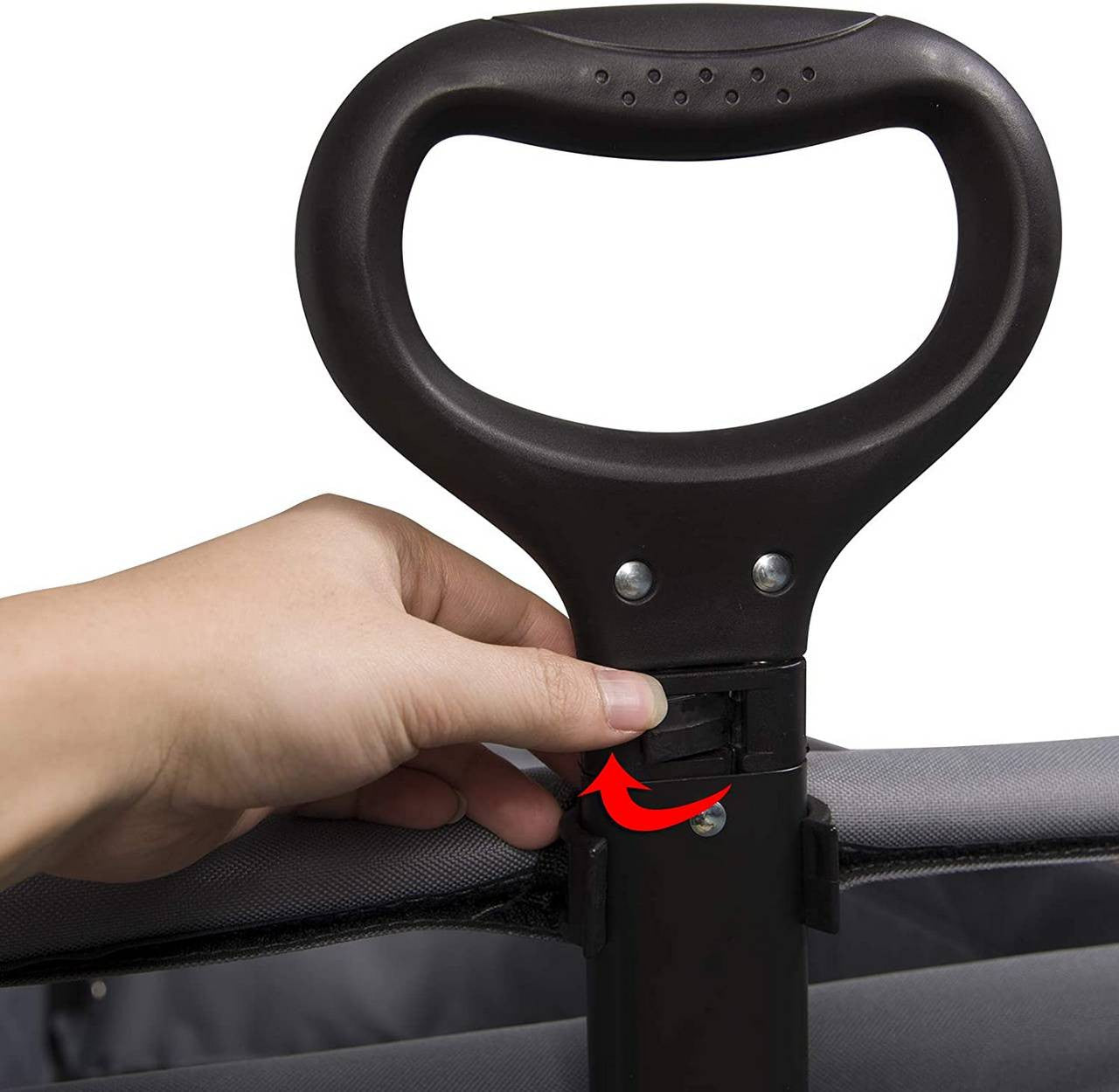 24goodz Foldable Wagon with Roof - Sturdy and Durable Design - 600D Polyester - For Outdoor Adventures - Blue - blg