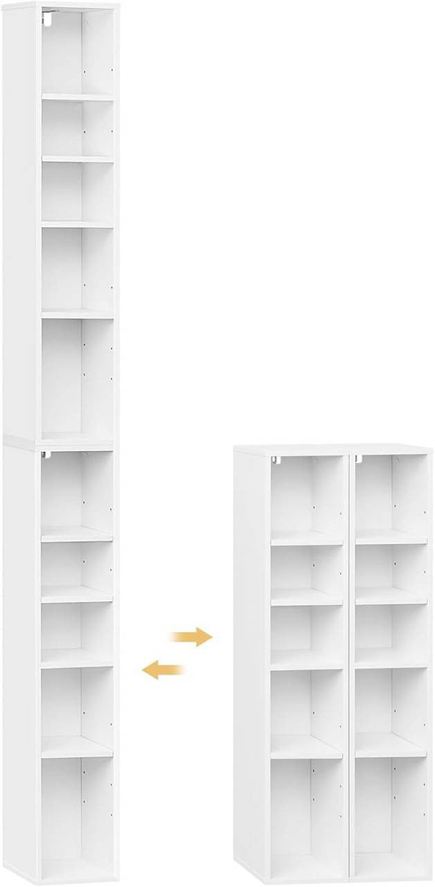 24goodz Cube Shelf Set of 2 - Spacious Storage Solution - Durable MDF - For Home Organization - White/Light Oak