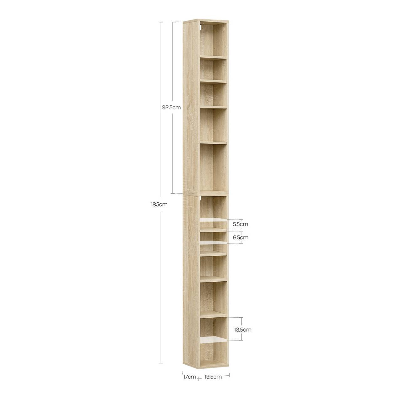 24goodz Cube Shelf Set of 2 - Ample Storage Space - Easy to Assemble - MDF - For Home Organization - Light Oak