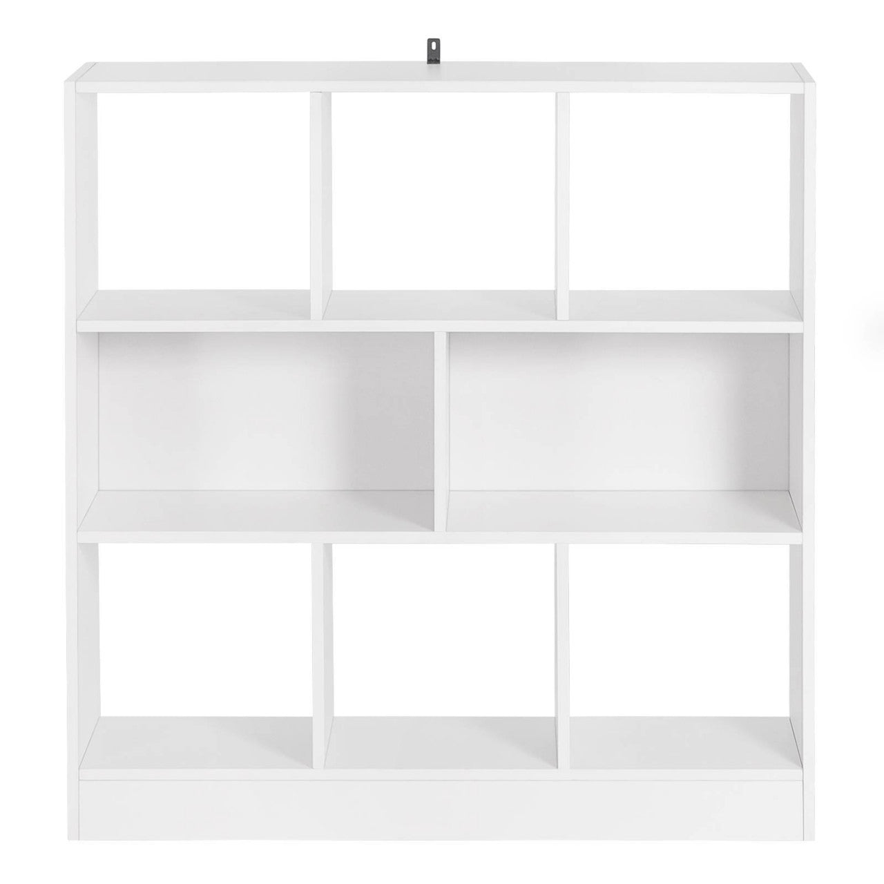 24goodz White Bookshelf with 8 Shelves - Robust and Versatile - E1 Particle Board - For Home and Office - 97.5 x 100 x 30 cm - ws