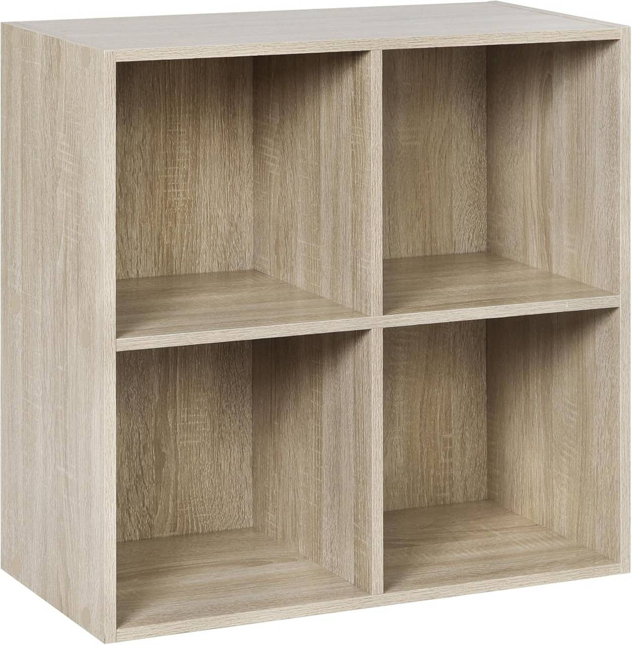 24goodz Cube Bookshelf - Sturdy and Safe Construction - Space-Saving Design - E1 Wood-Based Material - Light Oak - hei