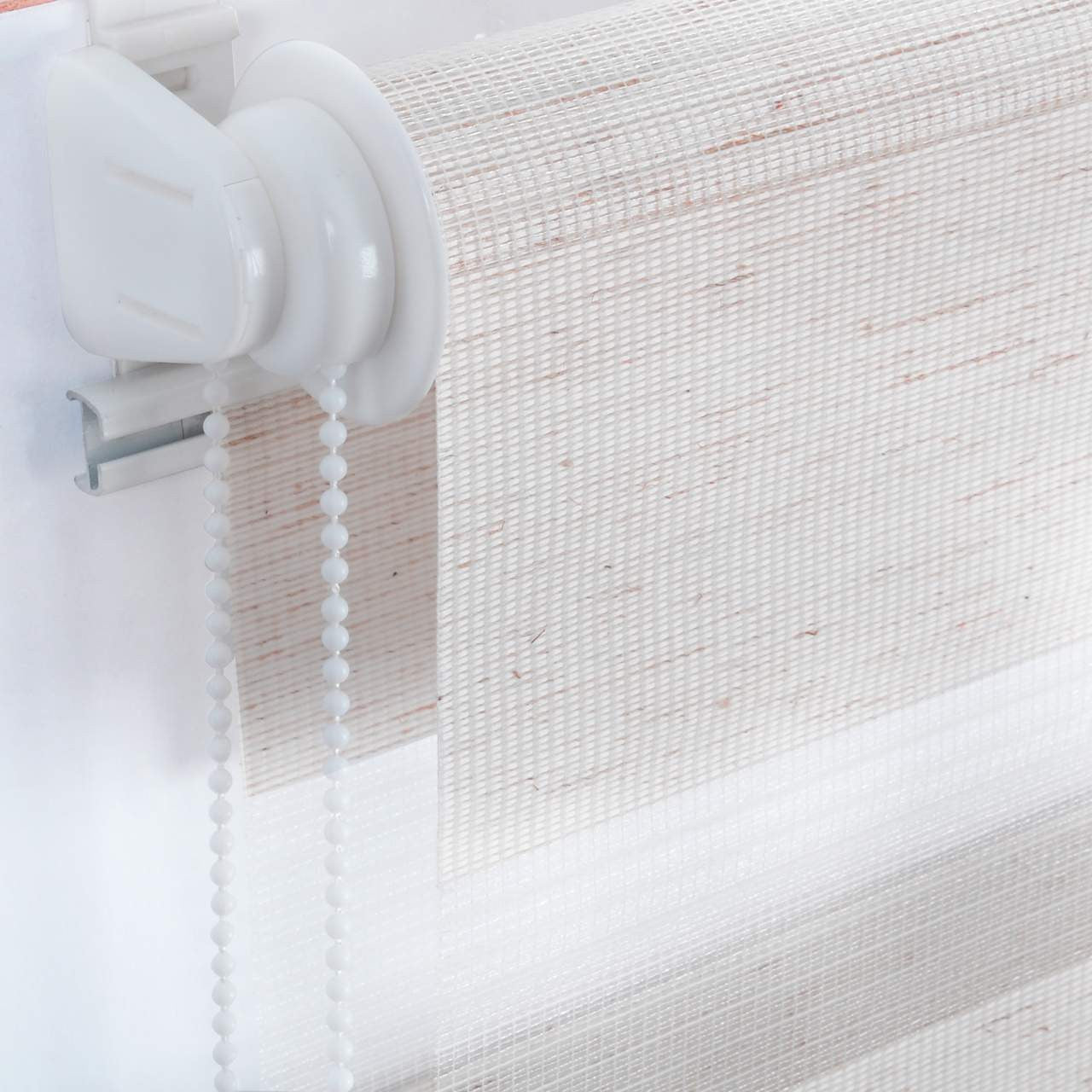 24goodz Duo Roller Blind - High-Quality Material - Easy to Clean - 100% Polyester - For Windows and Doors - Wood Look Beech 120x150 - bu