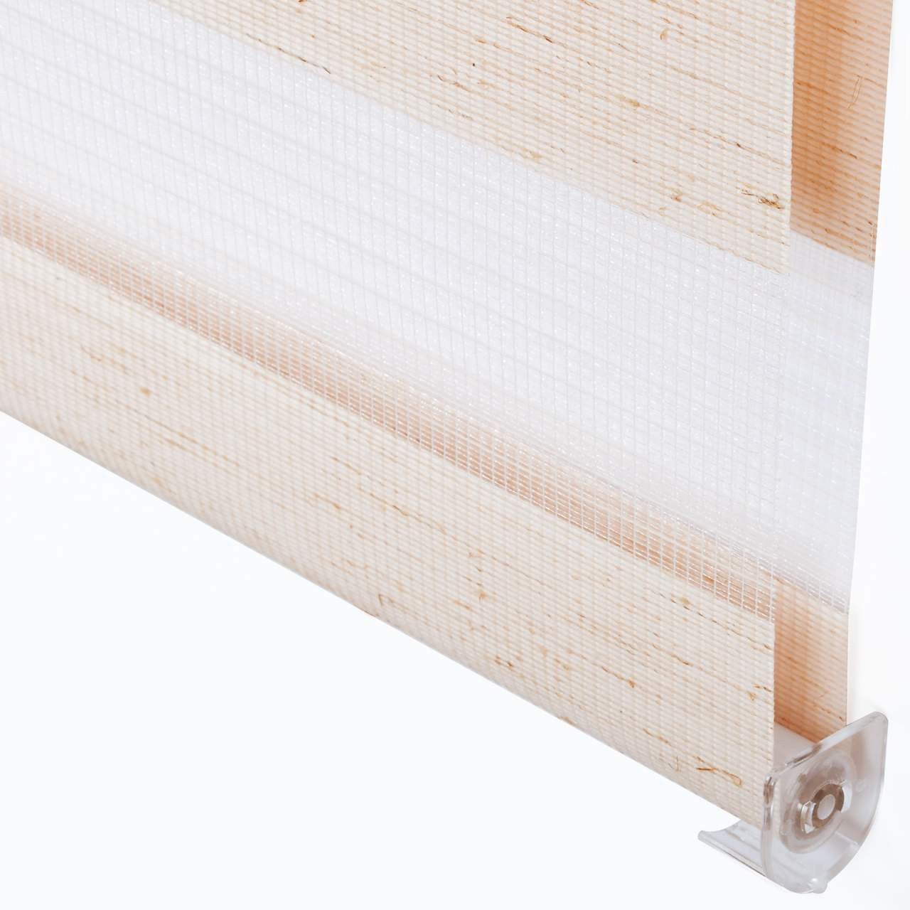 24goodz Double Roller Blind - High-Quality Material - Easy Maintenance - 100% Polyester - For Windows and Doors - Natural