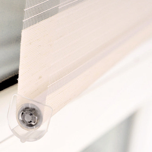 24goodz Double Roller Blind - High-Quality Material - Easy Maintenance - 100% Polyester - For Windows and Doors - Natural