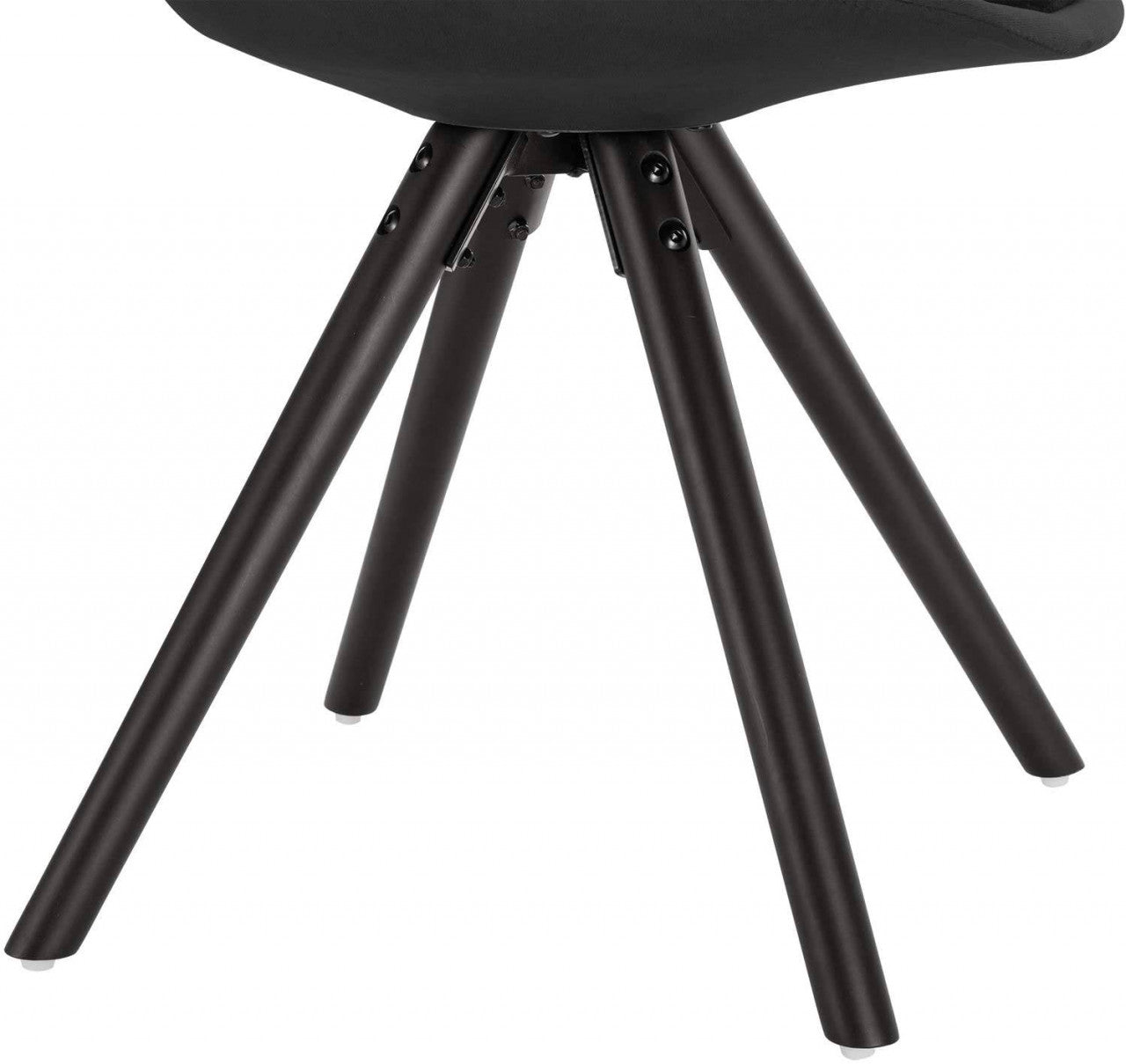 24goodz Velvet Dining Chair - Ergonomic Support - Durable Solid Wood - For Every Room - Black - sz