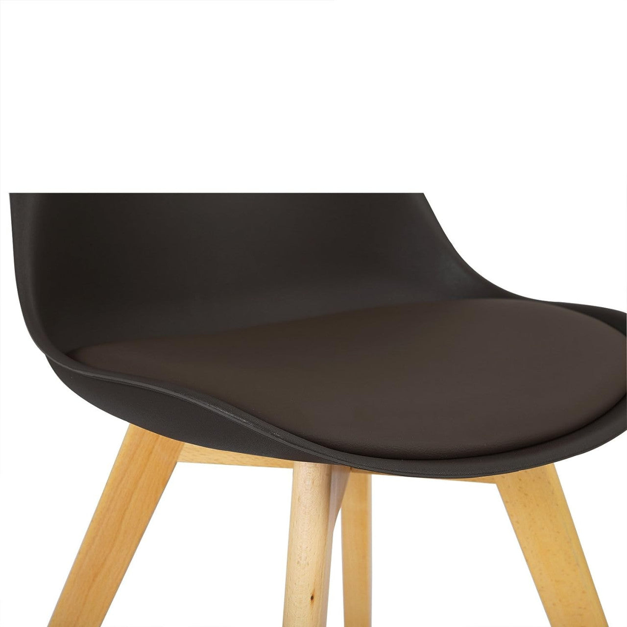 24goodz Dining Chair - Ergonomic Comfort - Durable Design - PP and Solid Wood - Brown