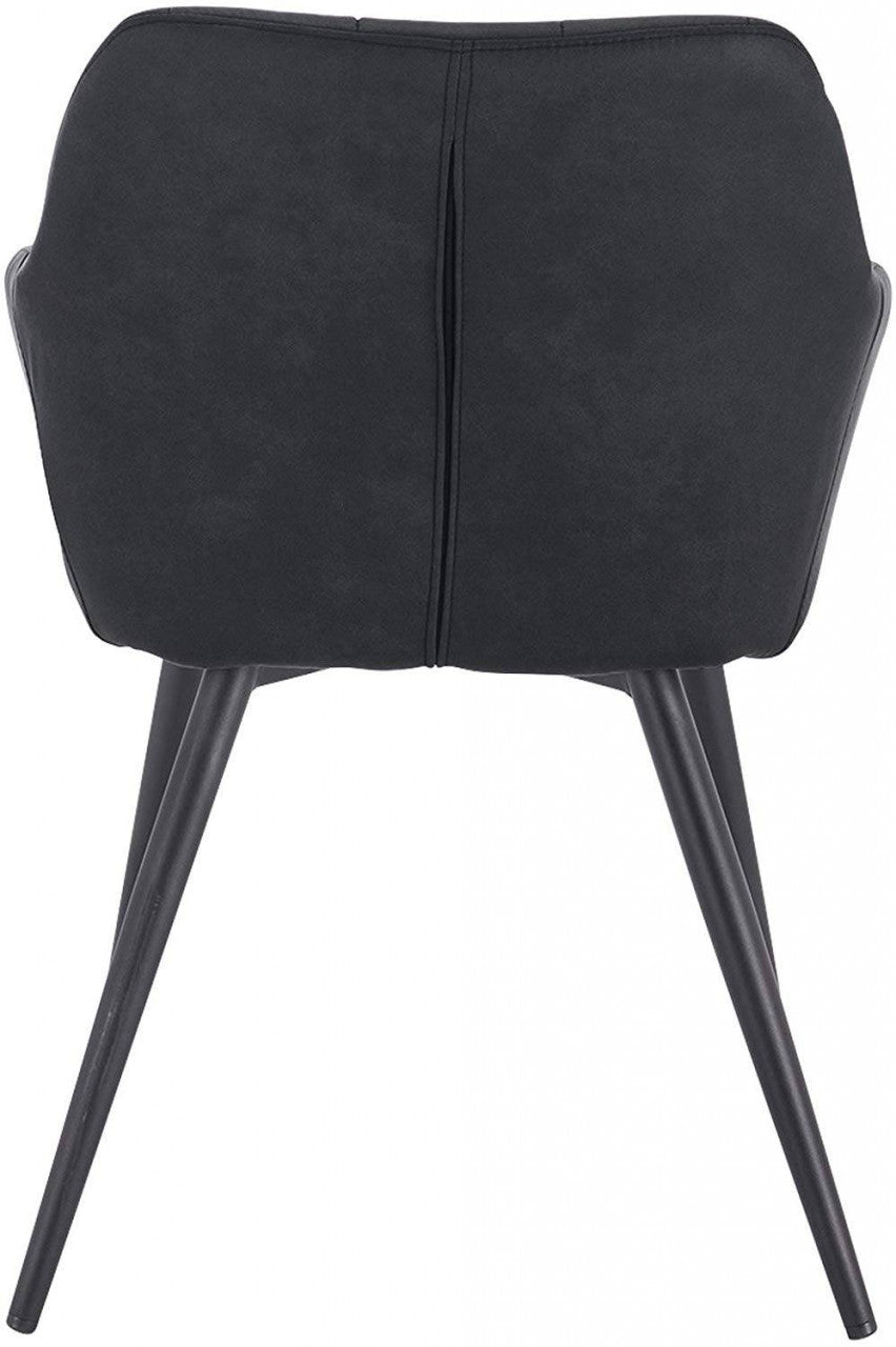 24goodz Dining Chair - Ergonomic Design - Stylish and Durable - Fabric and Metal - Grey