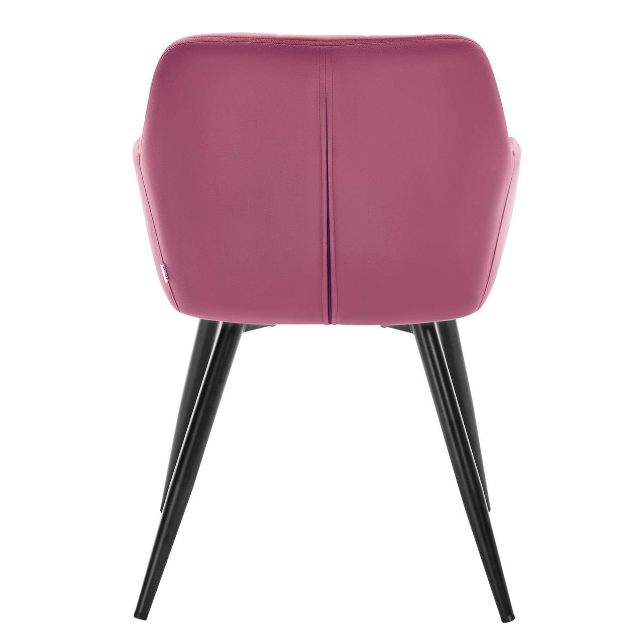 24goodz Set of 4 Dining Chairs with Armrests - High Comfort Design - Durable Velvet Upholstery - Velvet + Metal - Burgundy - bd