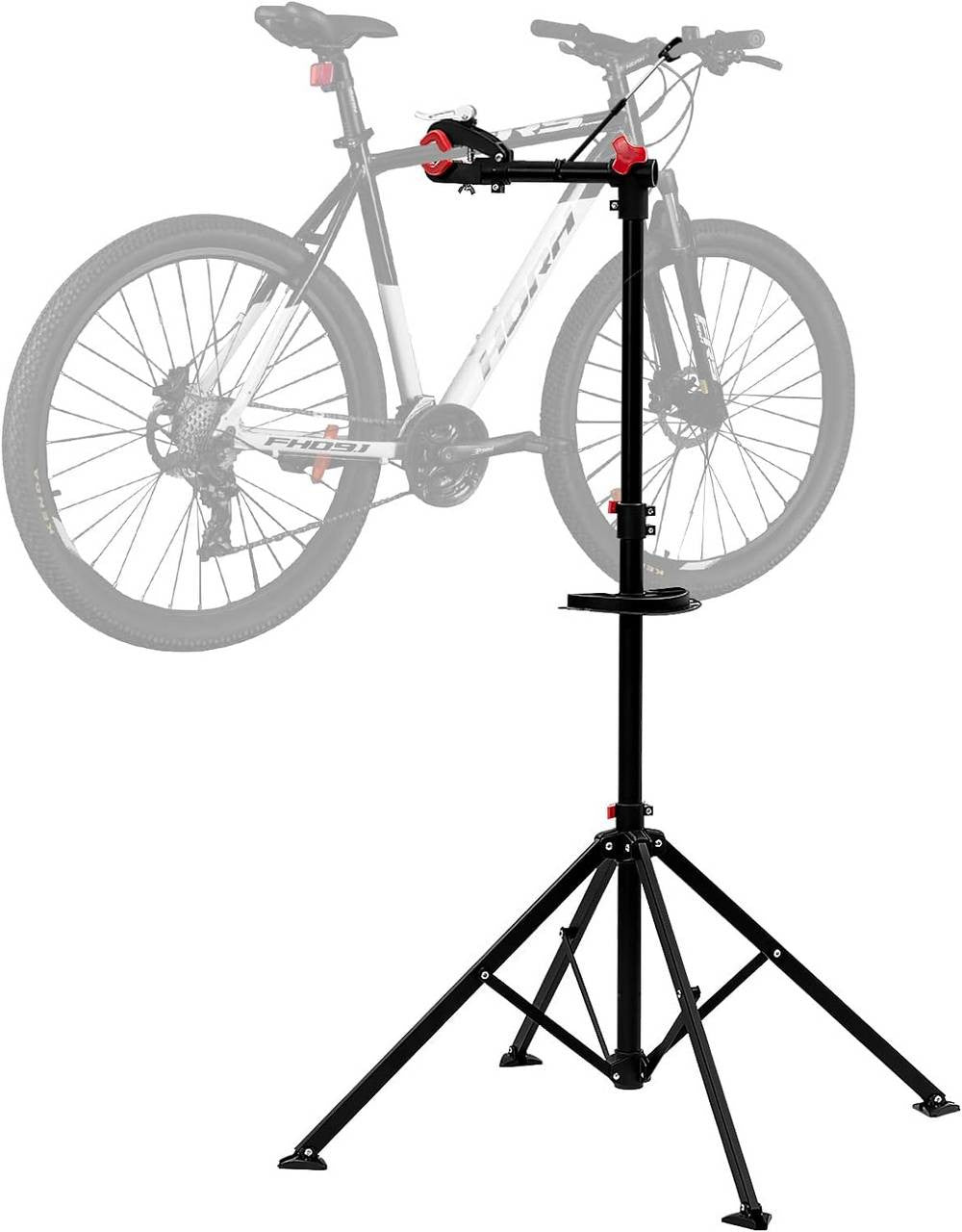 24goodz Bike Repair Stand - Adjustable Height for Comfort - Sturdy Metal Construction - 25 kg Capacity - Black - 185 cm