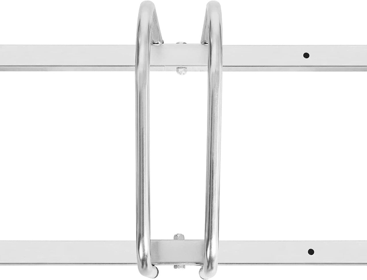 24goodz Bicycle Rack - Robust and Durable - Easy to Install - Galvanized Iron - For All Bicycles - Silver 100.5x32x27cm