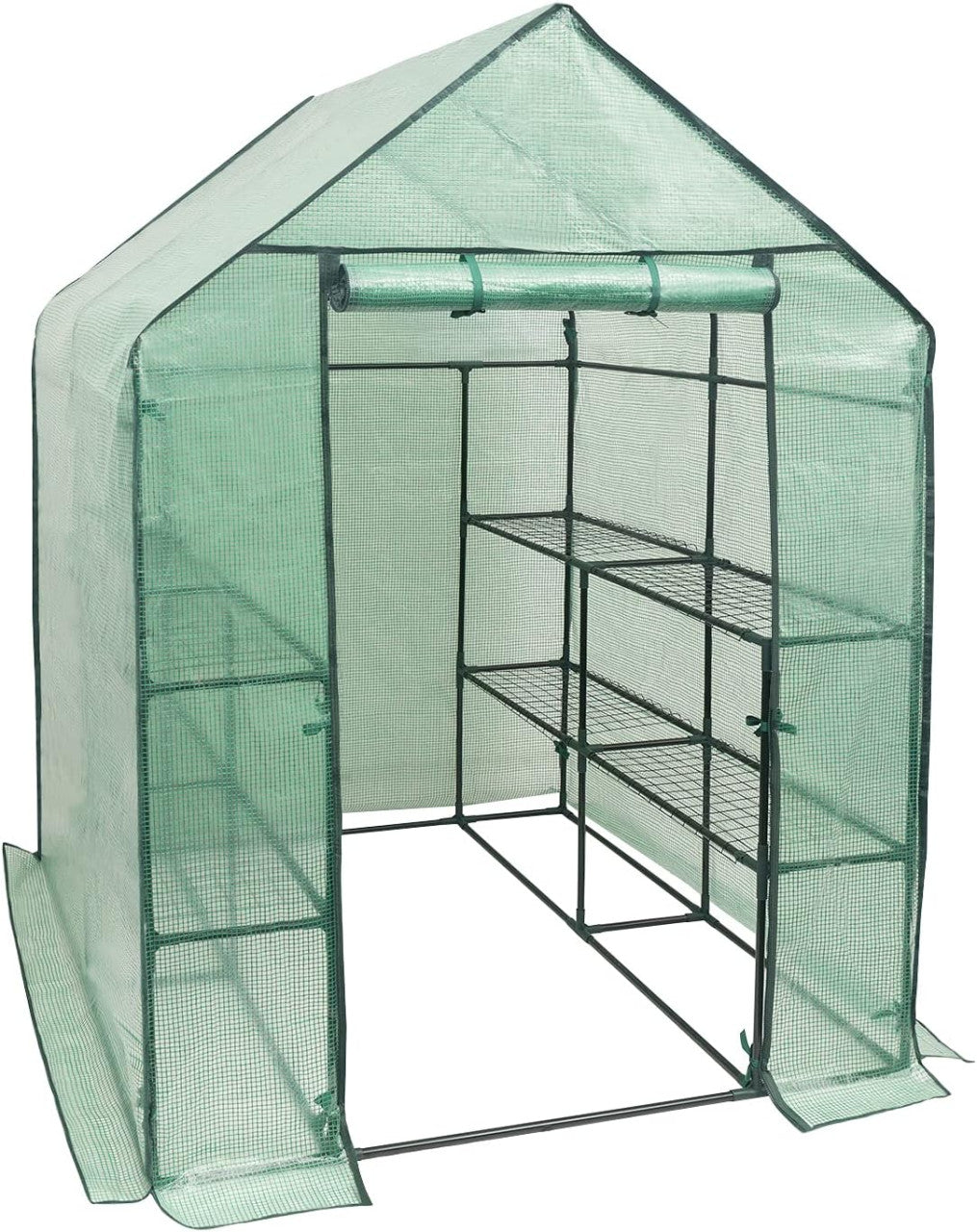 24goodz Greenhouse - Ideal Plant Protection - Durable PE Material - For Garden Lovers - 143x143x195 cm - White/Green - gn