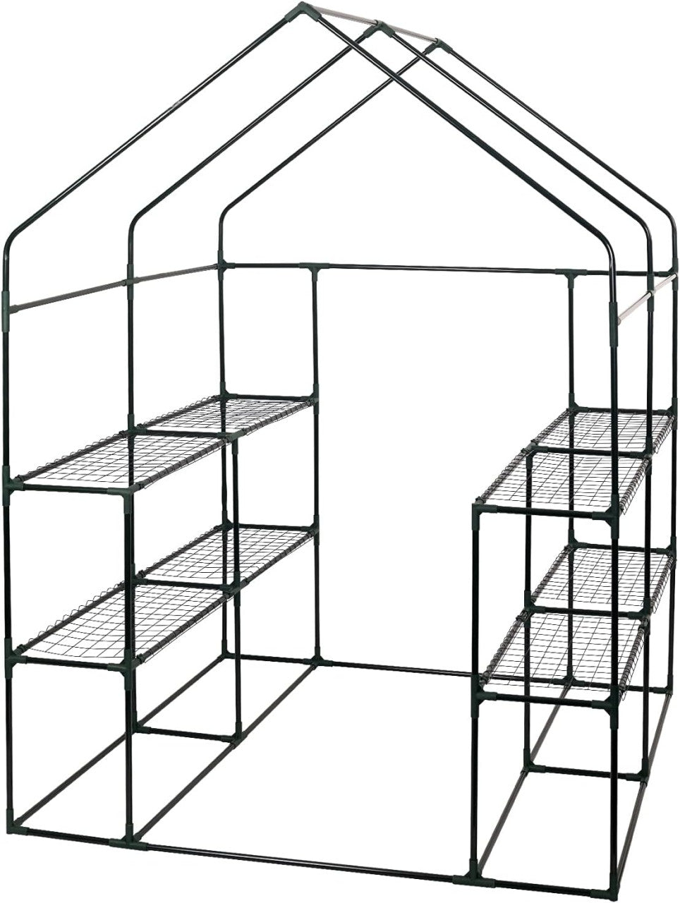 24goodz Greenhouse - Ideal Plant Protection - Durable PE Material - For Garden Lovers - 143x143x195 cm - White/Green - gn